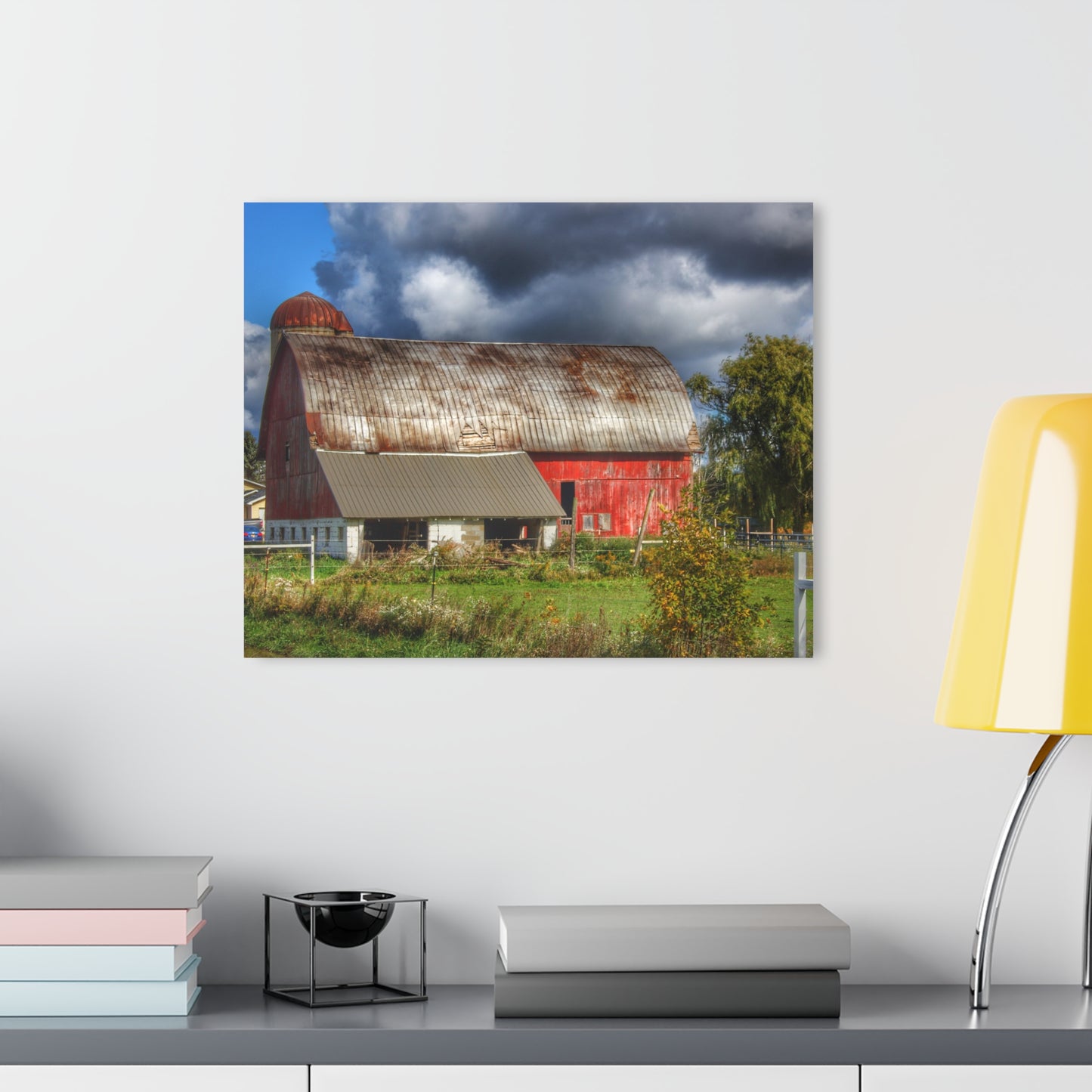U R There Photography Washburn Rusted Red Rustic Farmhouse Acrylic Wall Print