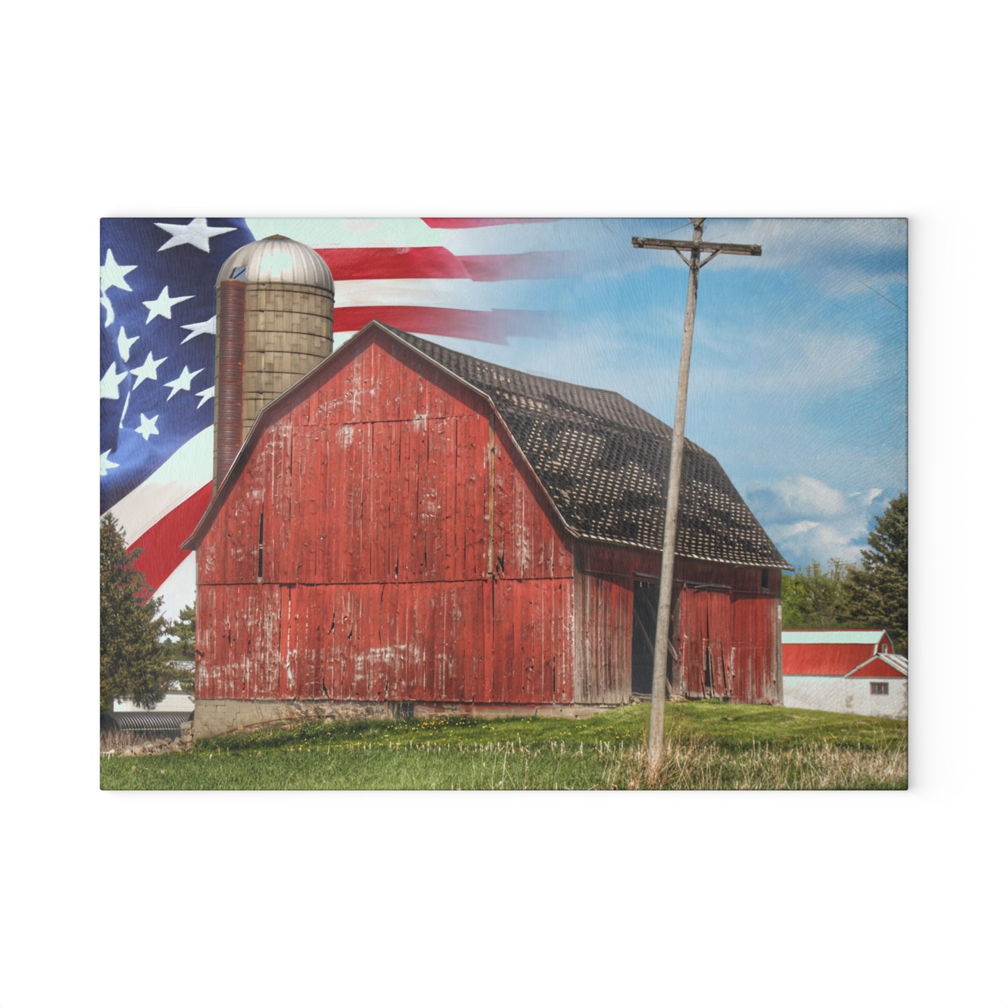 U R There Photography An American Farm I Rustic Farmhouse Tempered-Glass Cutting Board