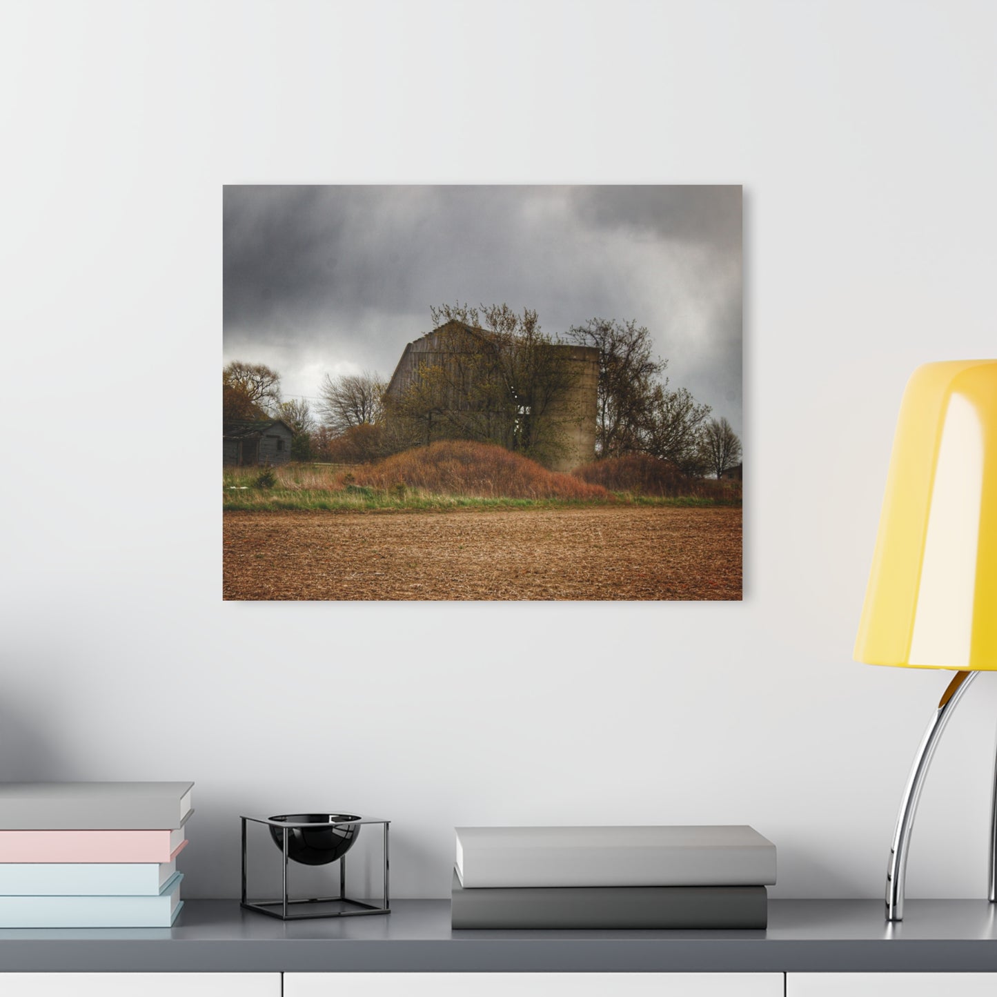 U R There Photography West Snover Grey Rustic Farmhouse Acrylic Wall Print