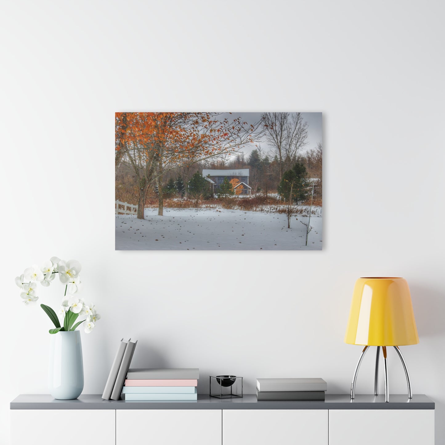 U R There Photography Oregon Road Blue Rustic Farmhouse Acrylic Wall Print