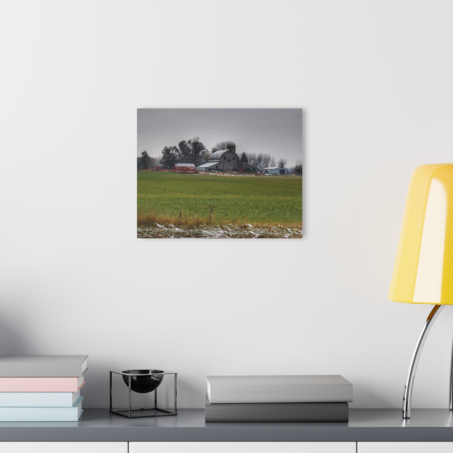 U R There Photography Shepard Road Grey Rustic Farmhouse Acrylic Wall Print