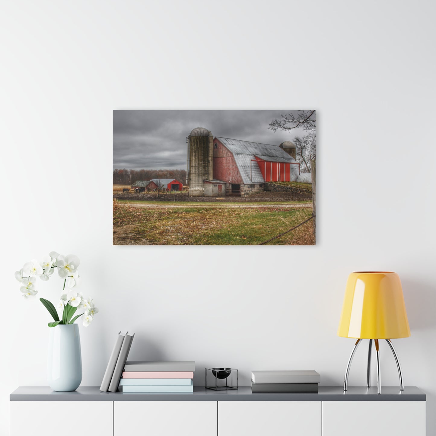 U R There Photography Slattery Roadside Red I Rustic Farmhouse Acrylic Wall Print