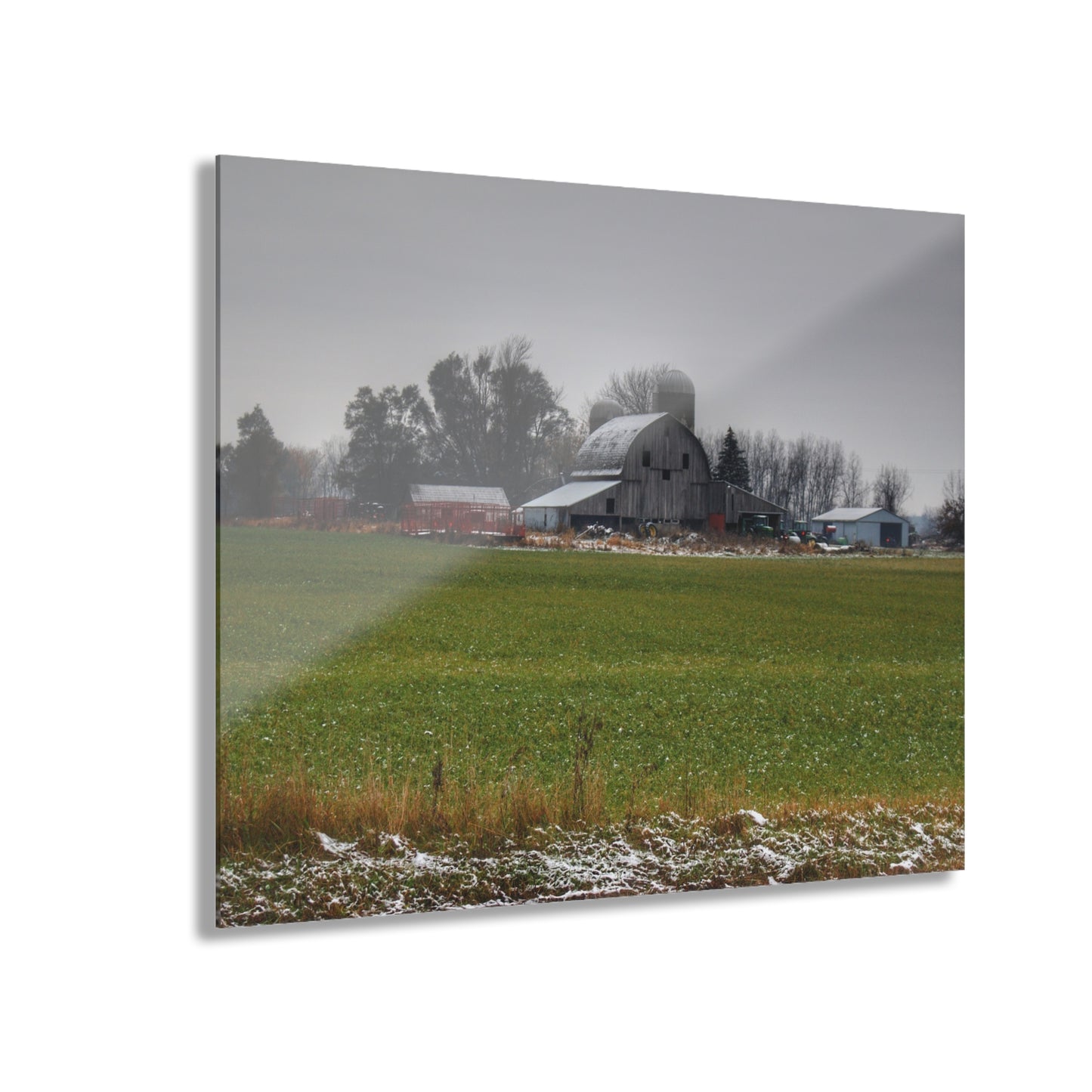U R There Photography Shepard Road Grey Rustic Farmhouse Acrylic Wall Print