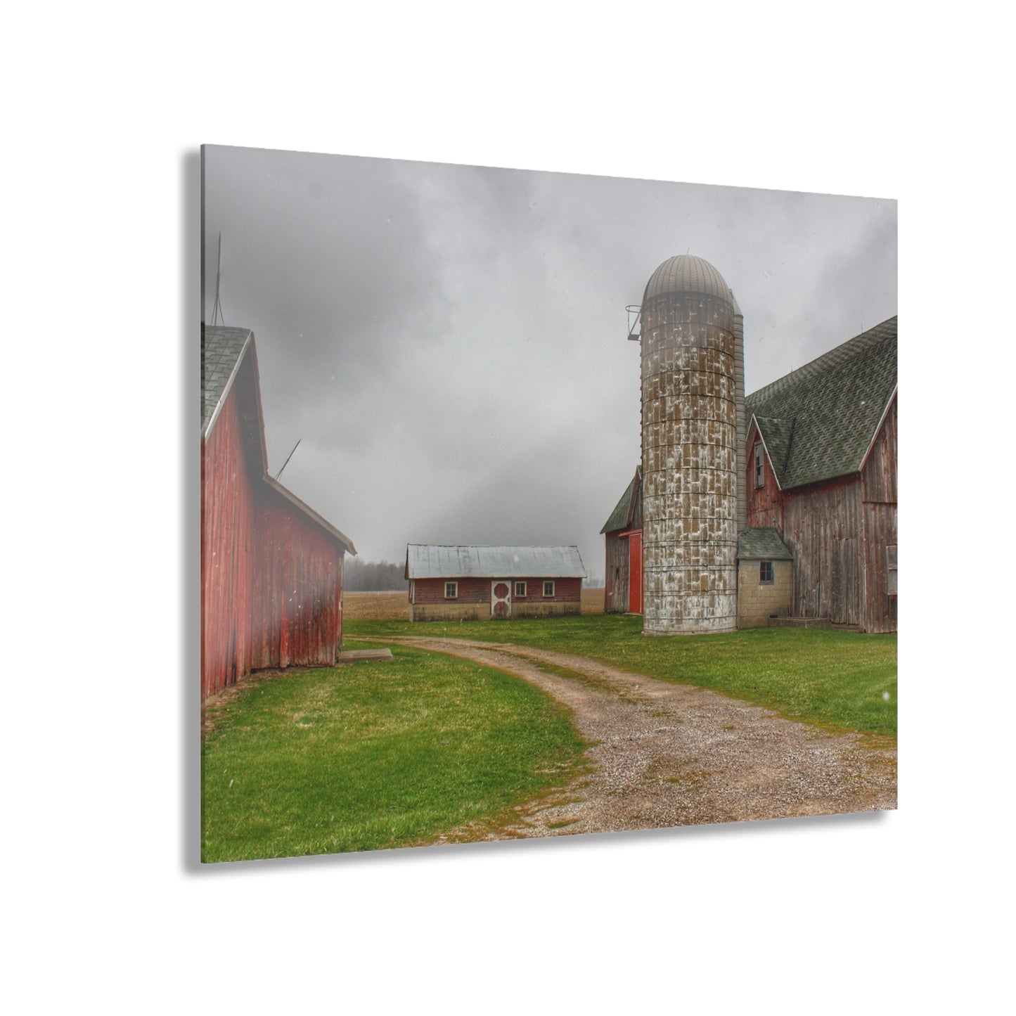 U R There Photography Roedel Roadside Reds II Rustic Farmhouse Acrylic Wall Print