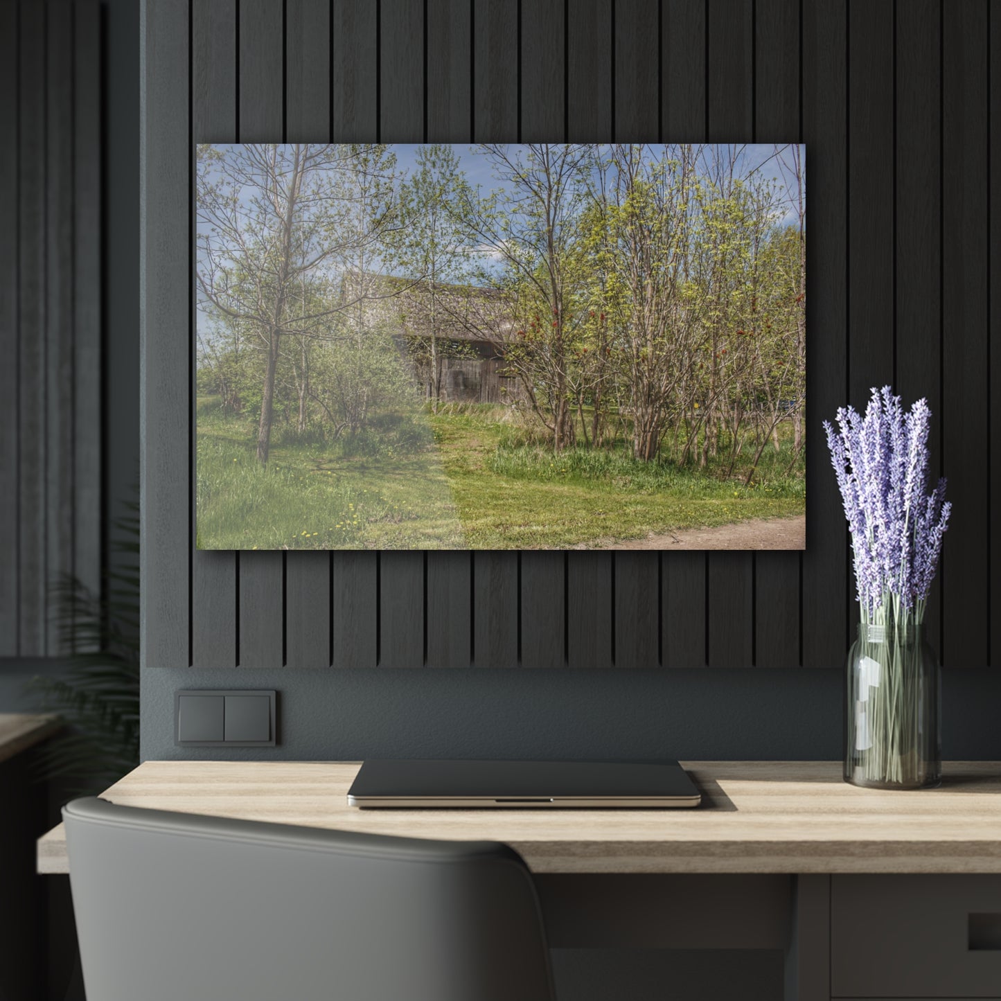 U R There Photography Bishop Road Grey I Rustic Farmhouse Acrylic Wall Print