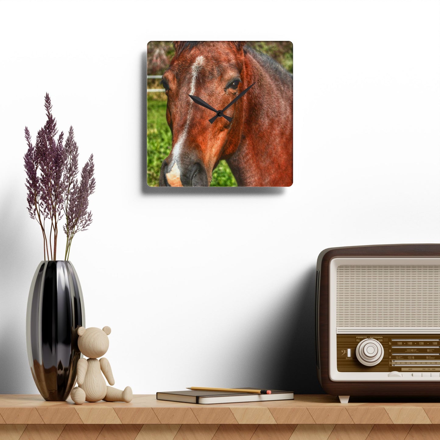 U R There Photography Irish Road Brownie Rustic Farmhouse Acrylic Analog Wall Clock