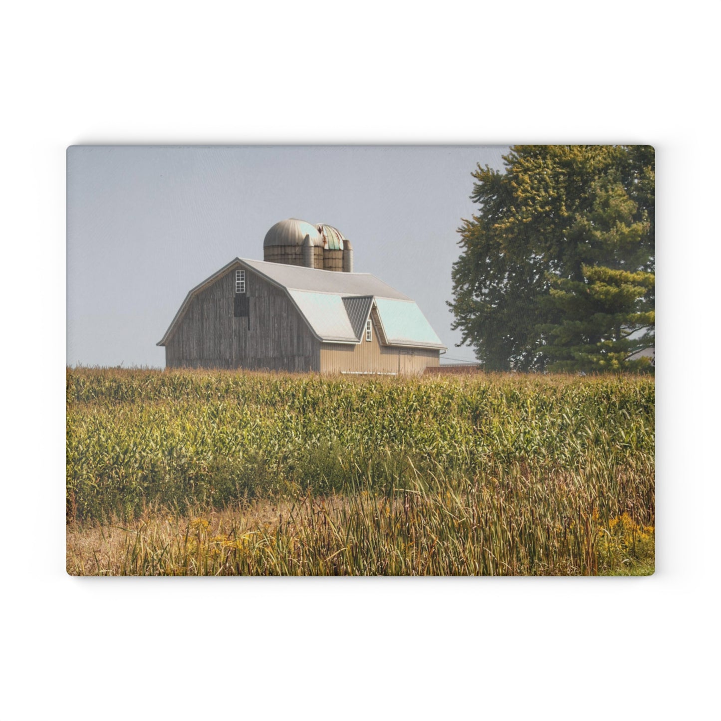 U R There Photography Beyond the September Corn on Swaffer Rustic Farmhouse Tempered-Glass Cutting Board