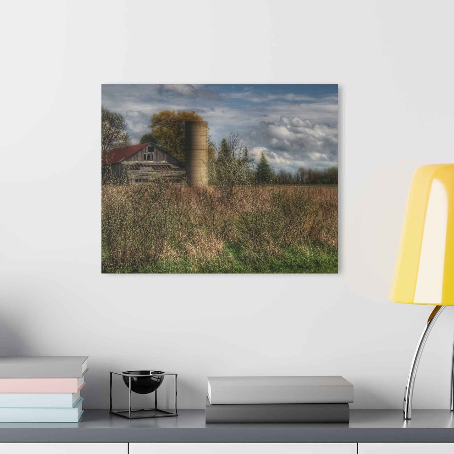 U R There Photography Old Wooden Barn and Silo Rustic Farmhouse Acrylic Wall Print