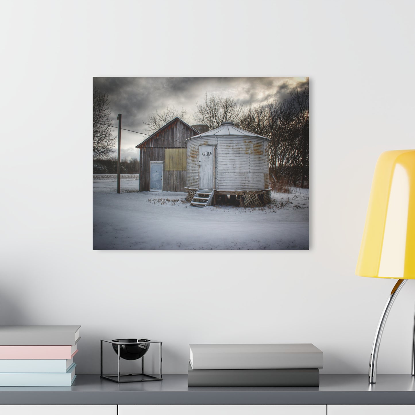 U R There Photography Vassar Silo and Shack Rustic Farmhouse Acrylic Wall Print