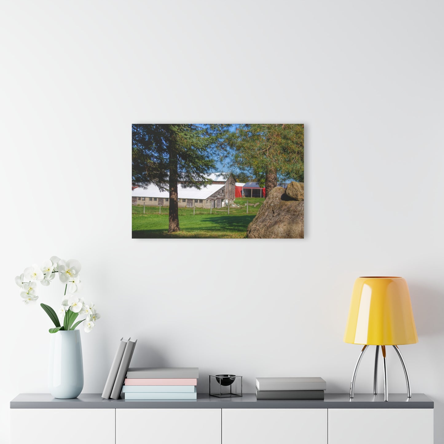 U R There Photography Oakwood Road Old Grey Rustic Farmhouse Acrylic Wall Print