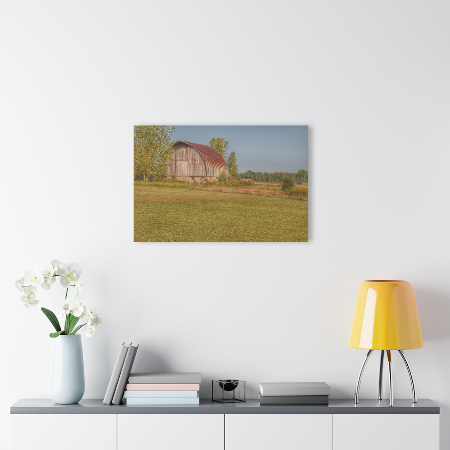 U R There Photography Snover Quonset Grey Rustic Farmhouse Acrylic Wall Print