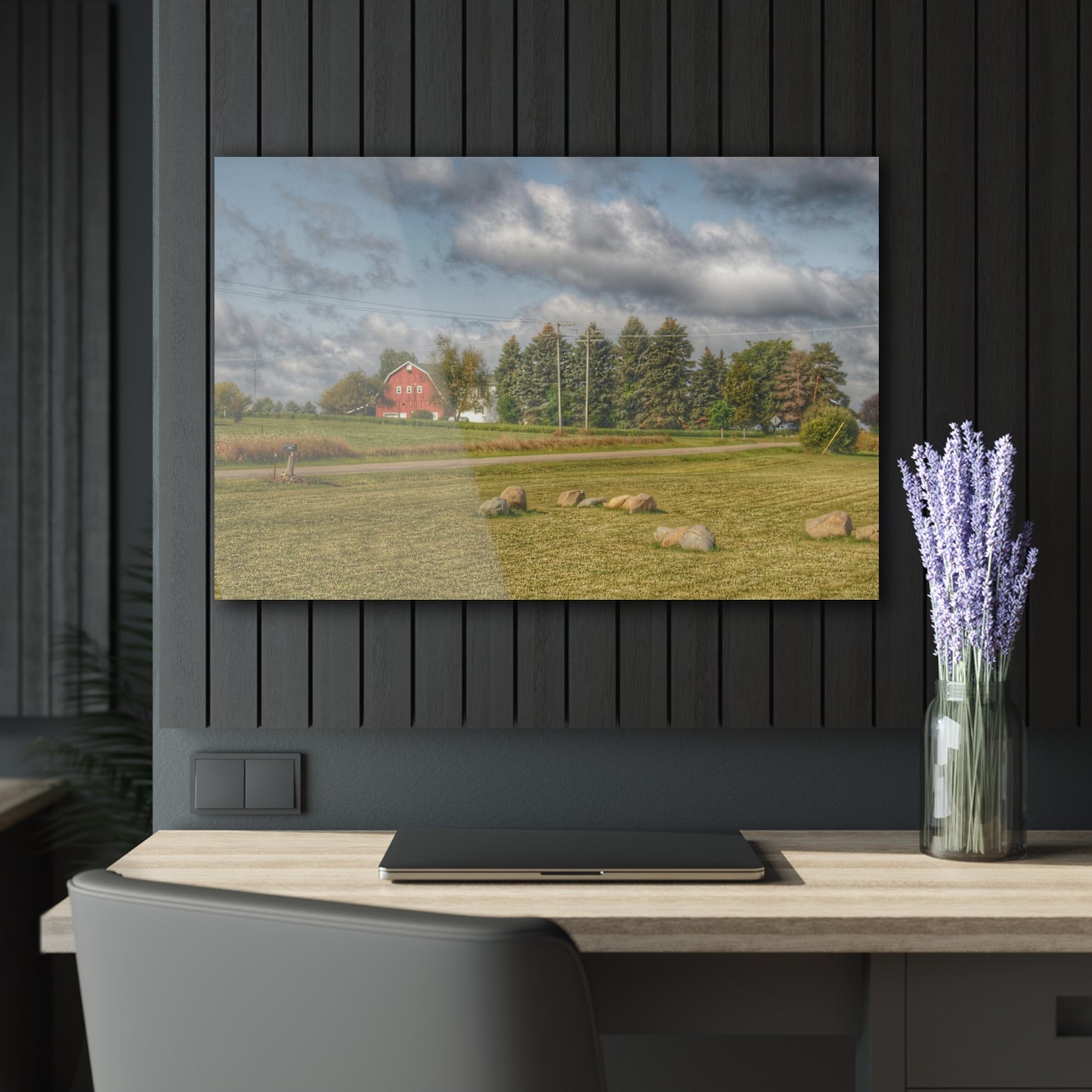 U R There Photography Across the Road Rustic Farmhouse Acrylic Wall Print