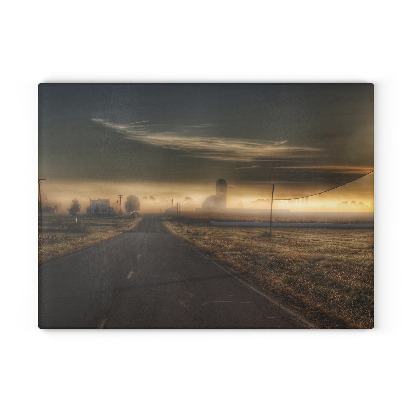 U R There Photography By Dawns Early Light Rustic Farmhouse Tempered-Glass Cutting Board