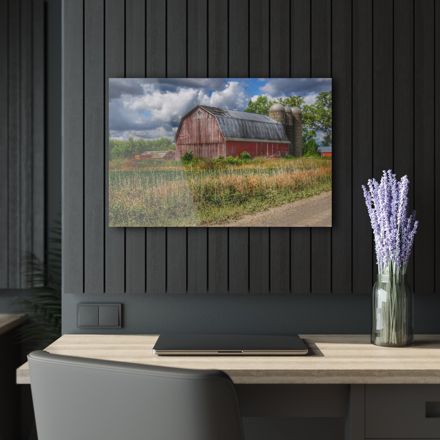 U R There Photography Shelby Red III Rustic Farmhouse Acrylic Wall Print