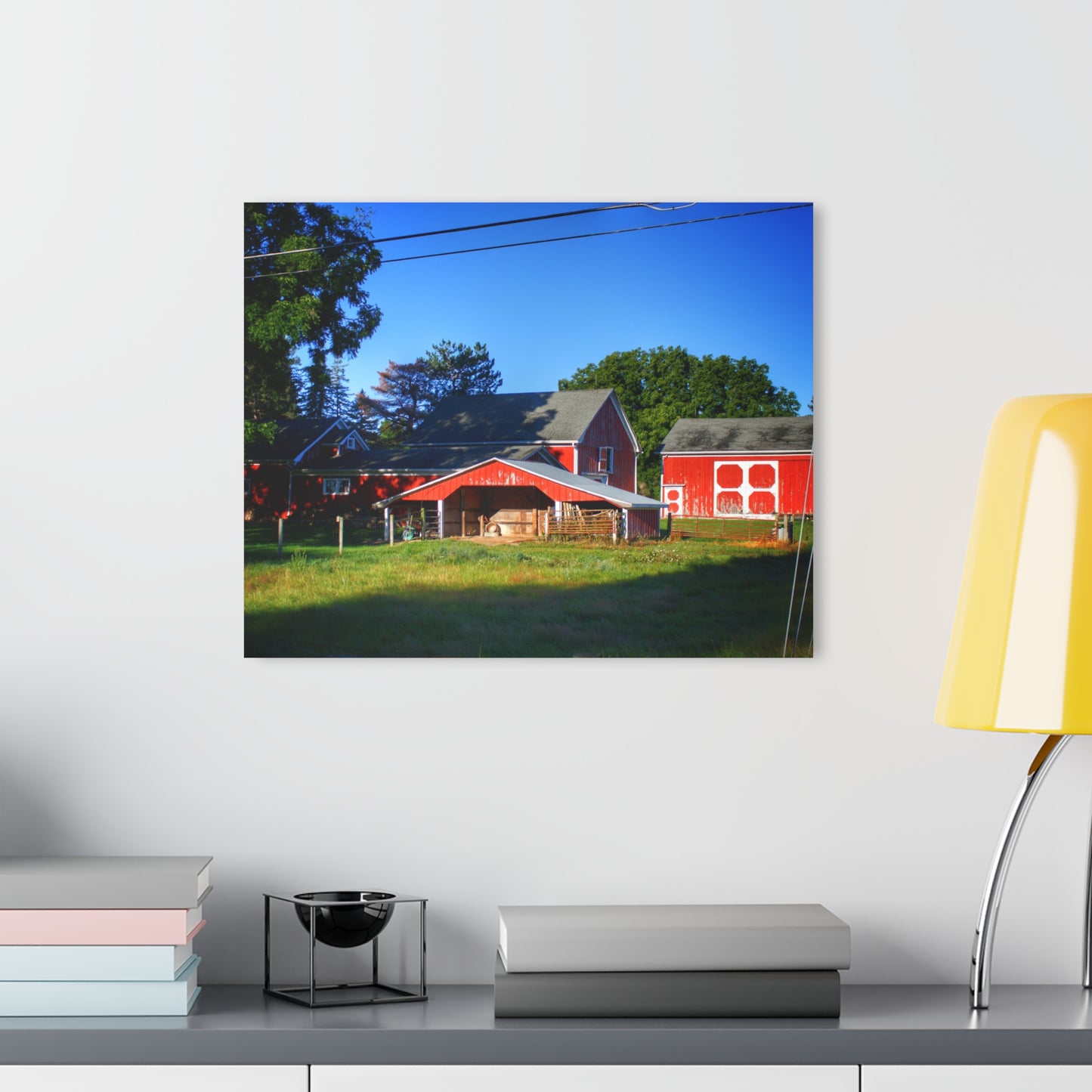 U R There Photography Rochester Road Little Red Farm Rustic Farmhouse Acrylic Wall Print