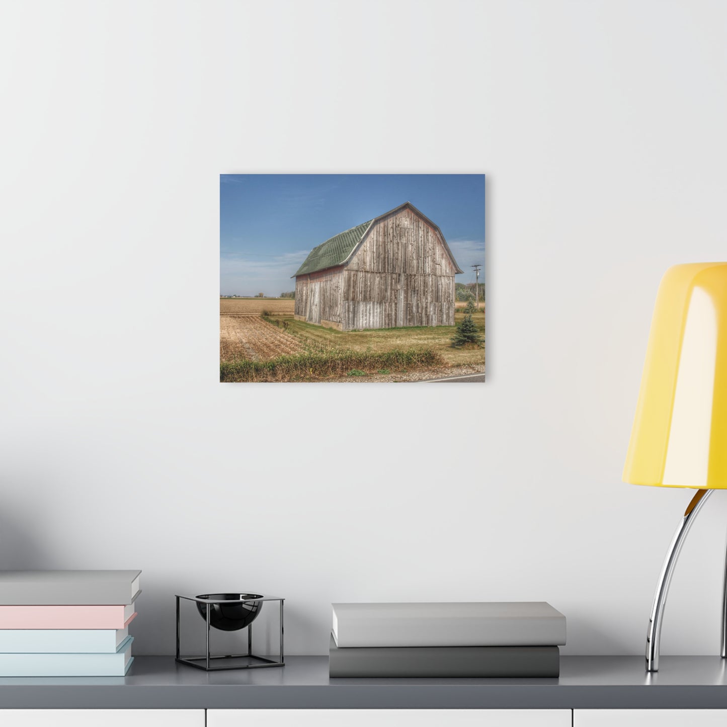 U R There Photography Vassar Road Grey Rustic Farmhouse Acrylic Wall Print