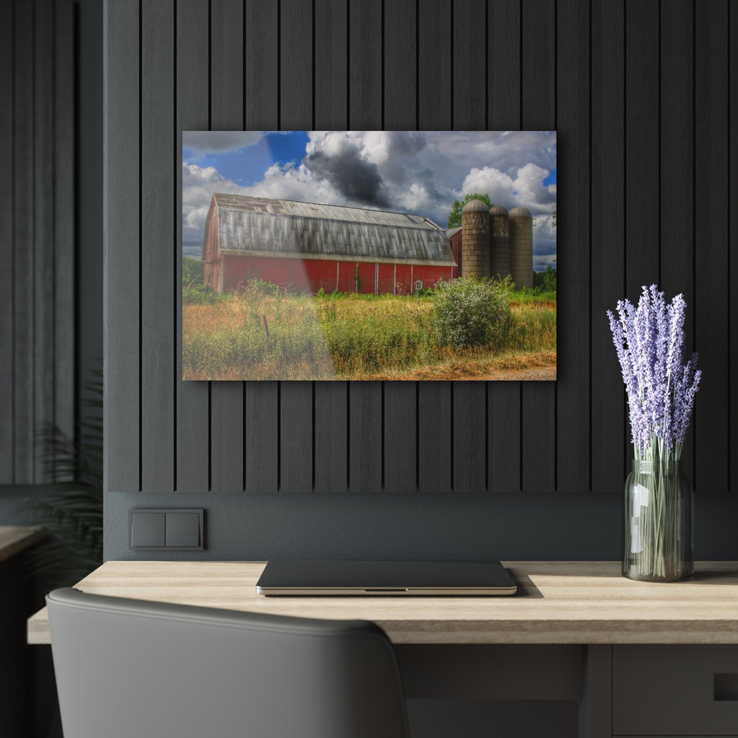 U R There Photography Shelby Red I Rustic Farmhouse Acrylic Wall Print