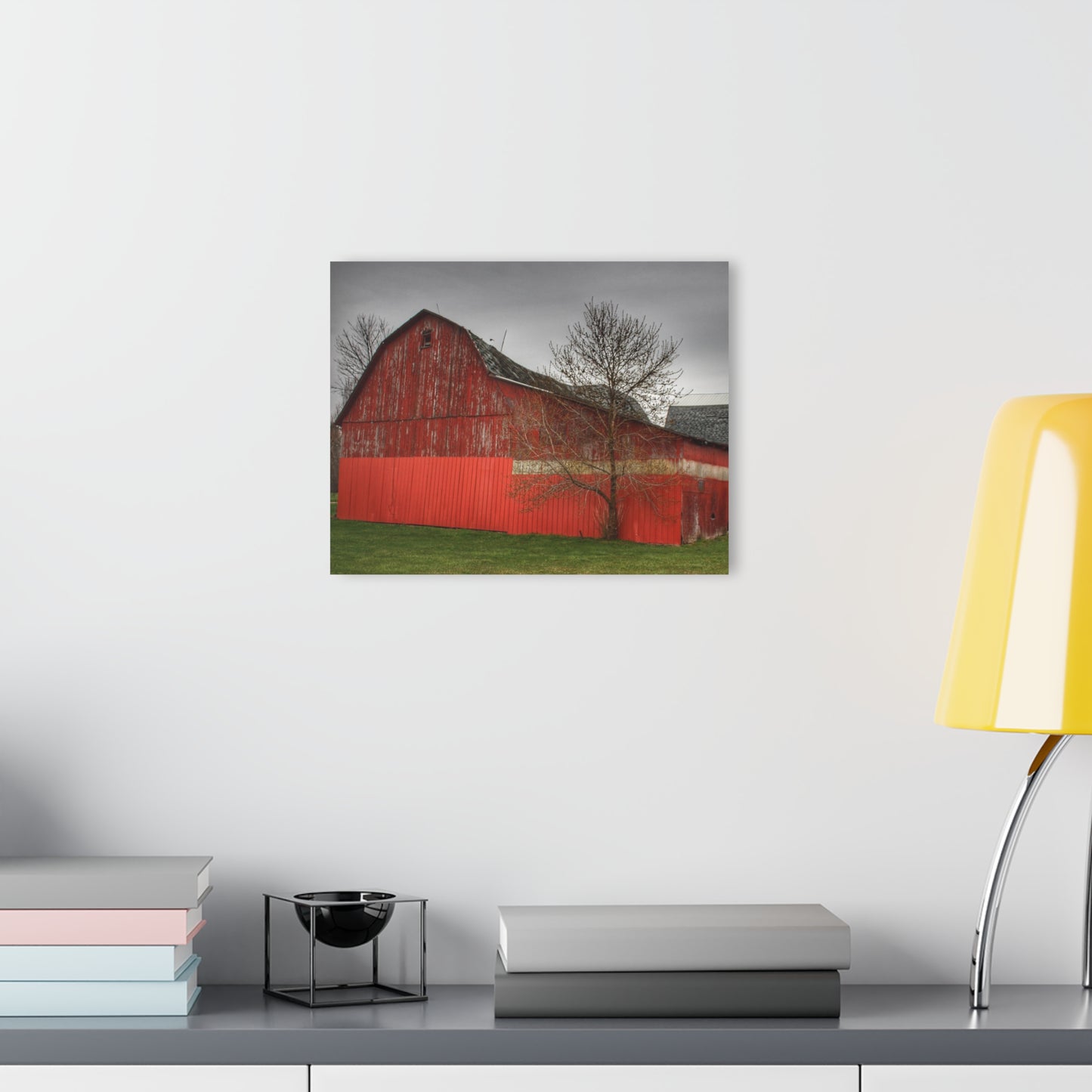 U R There Photography Almont Reds Rustic Farmhouse Acrylic Wall Print