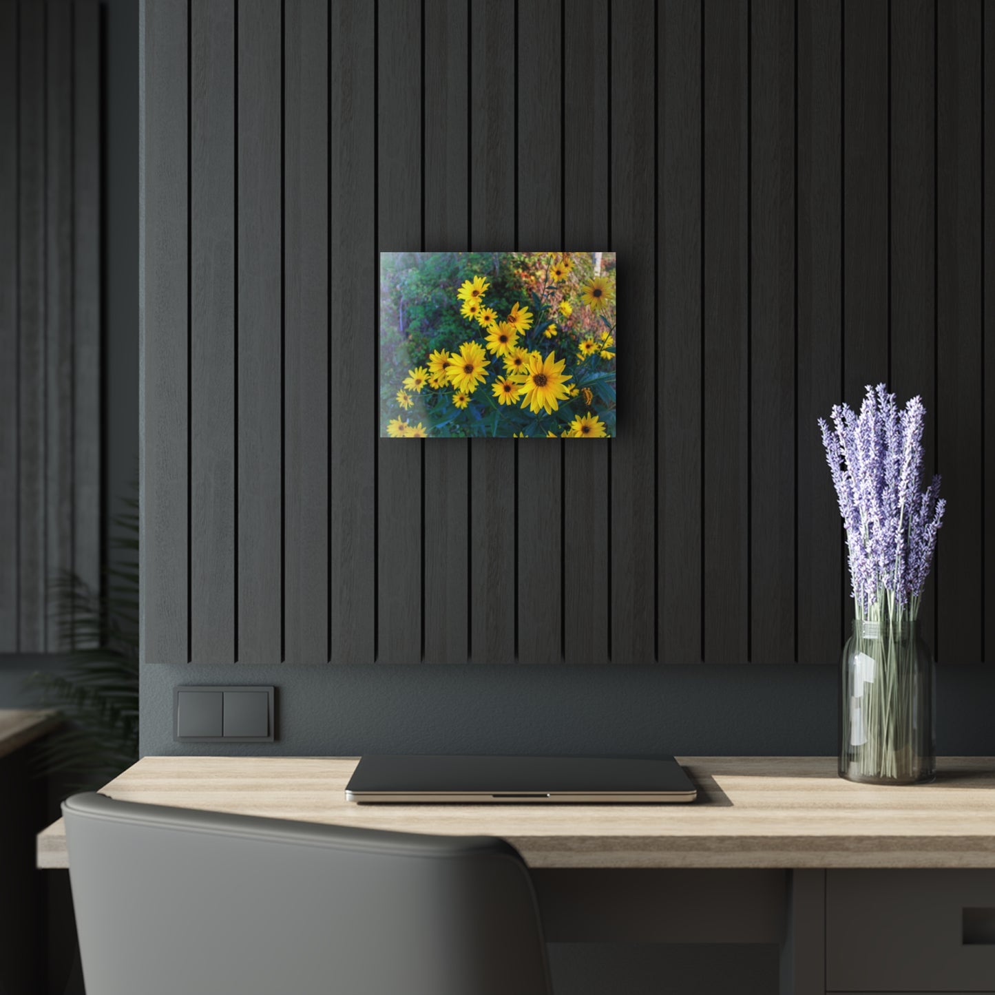 U R There Photography Bursts of Gold Rustic Farmhouse Acrylic Wall Print 14 "x 11"
