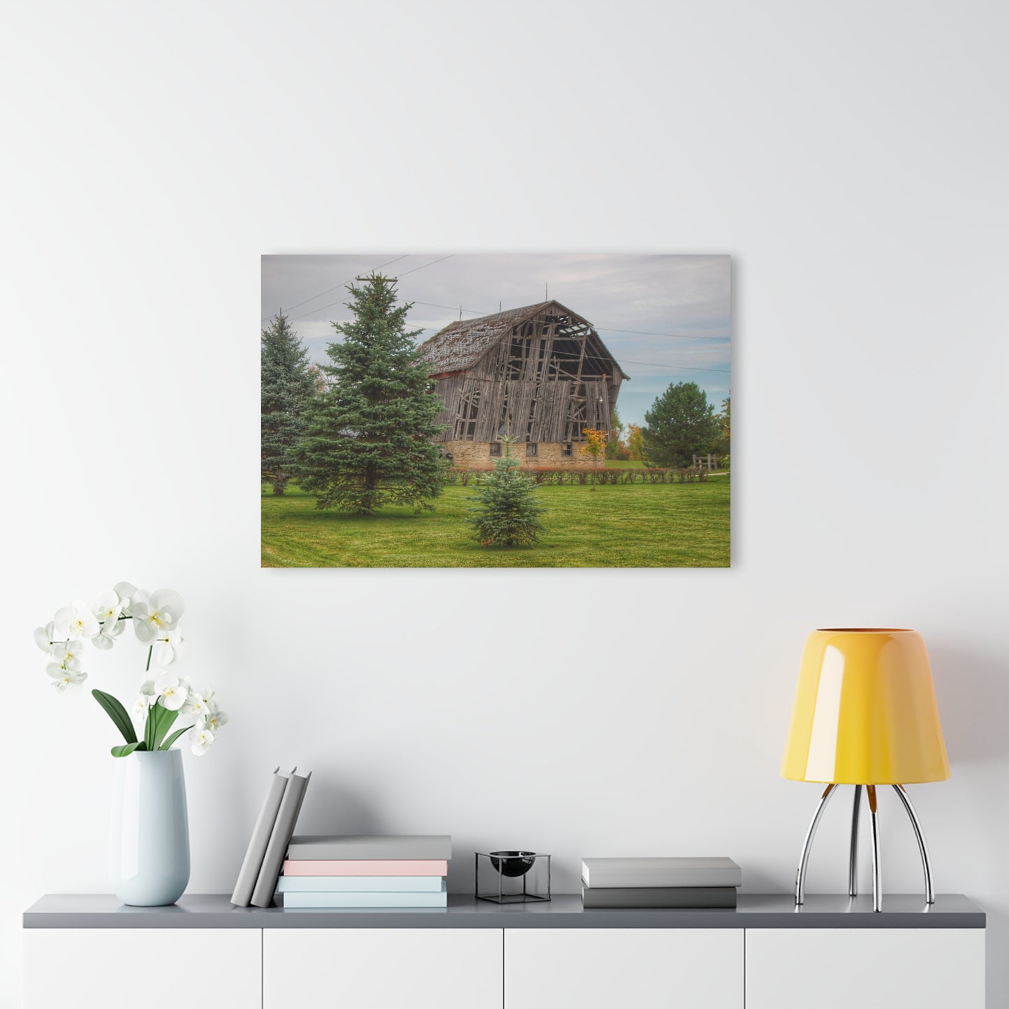 U R There Photography Rich Road Falling Grey I Rustic Farmhouse Acrylic Wall Print