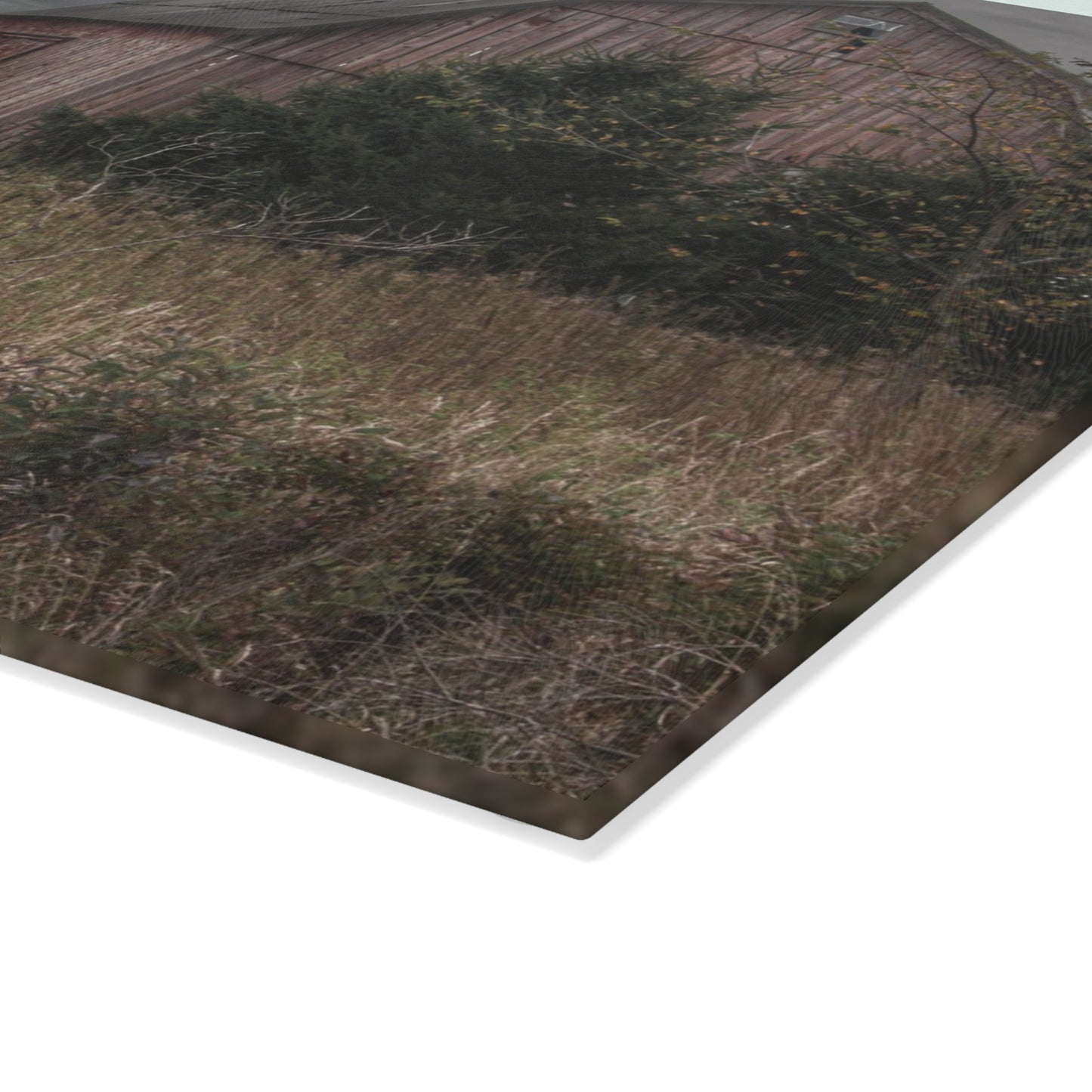 U R There Photography Treasurer Road Red Rustic Farmhouse Tempered-Glass Cutting Board