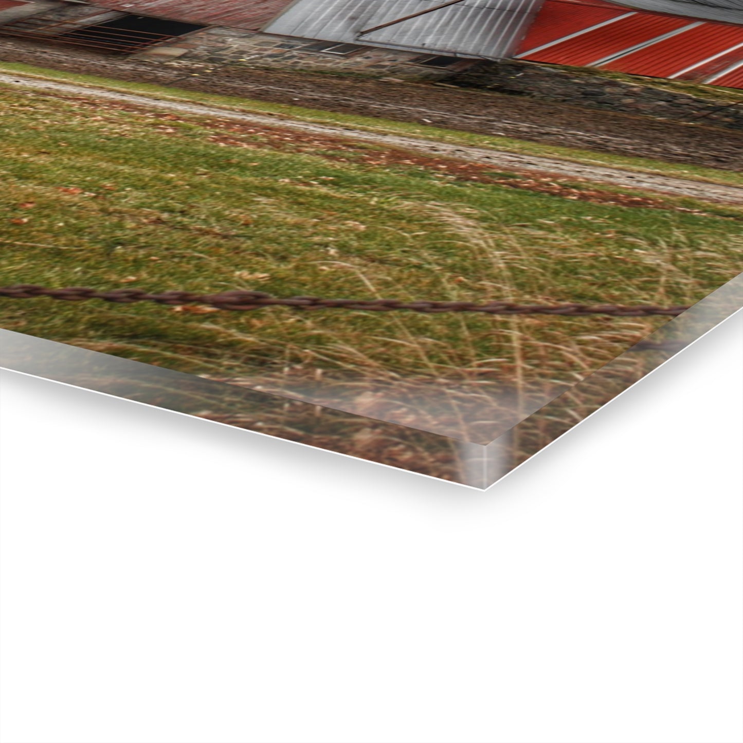 U R There Photography Slattery Roadside Red I Rustic Farmhouse Acrylic Wall Print
