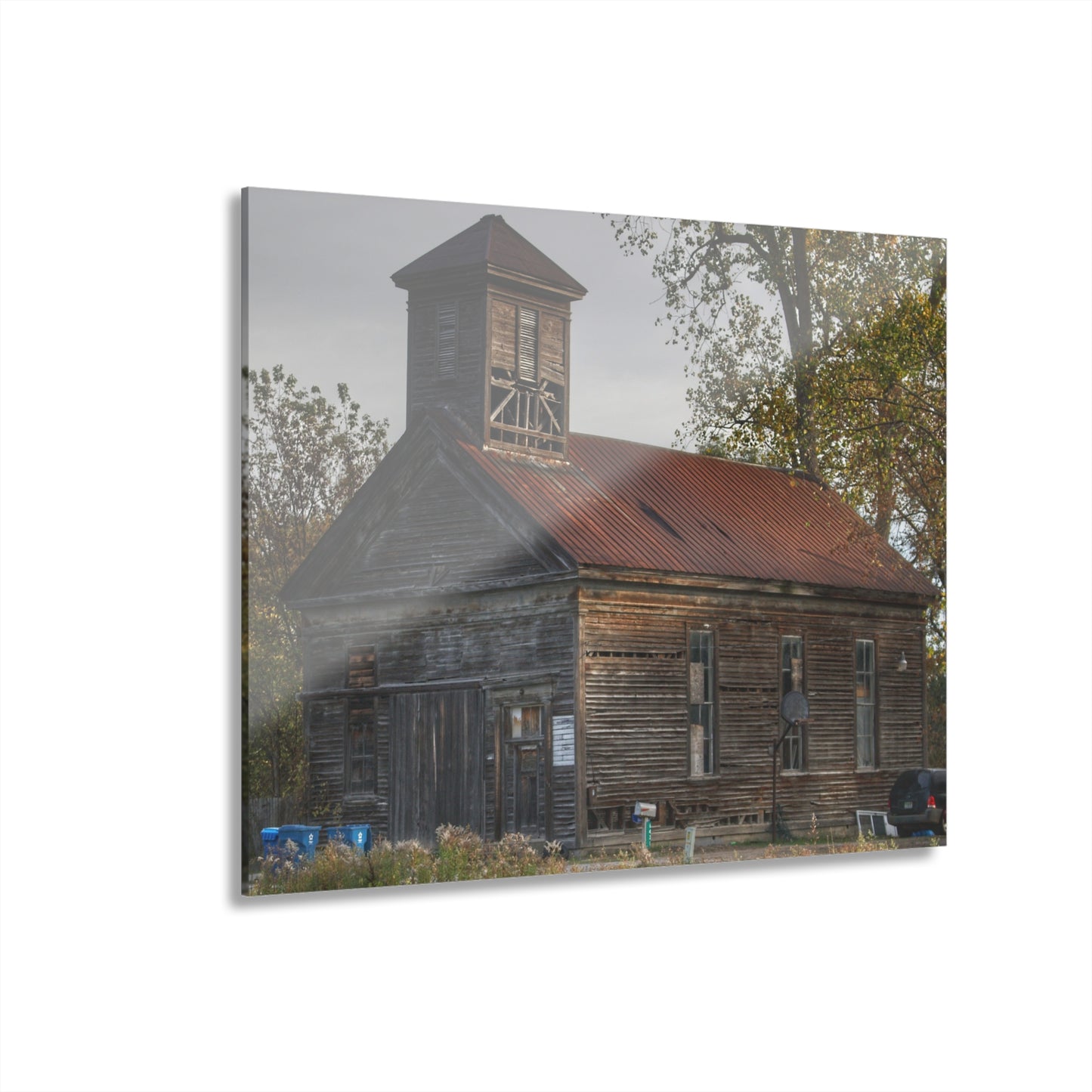 U R There Photography Taylor Road Church of Old Rustic Farmhouse Acrylic Wall Print