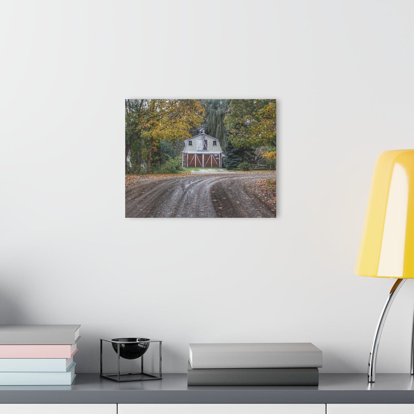 U R There Photography Barn at the Bend Rustic Farmhouse Acrylic Wall Print