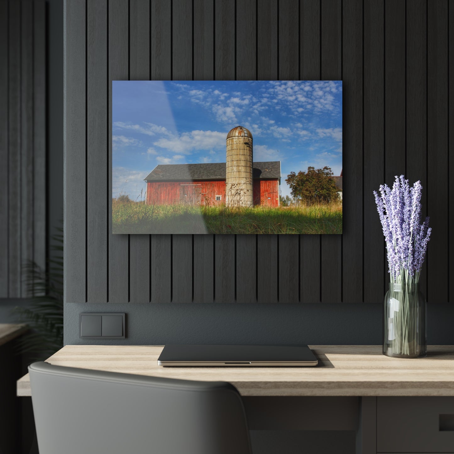 U R There Photography Clarkston Road Red I Rustic Farmhouse Acrylic Wall Print