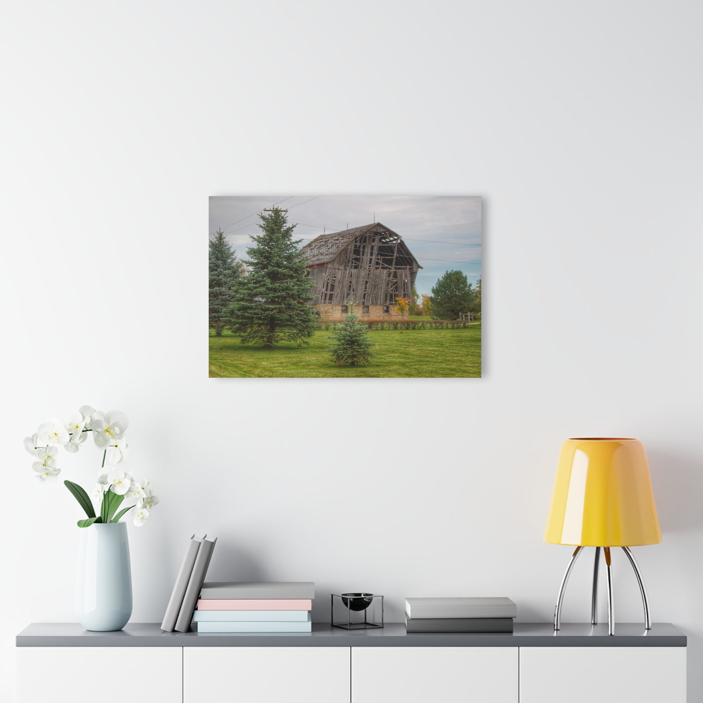 U R There Photography Rich Road Falling Grey I Rustic Farmhouse Acrylic Wall Print