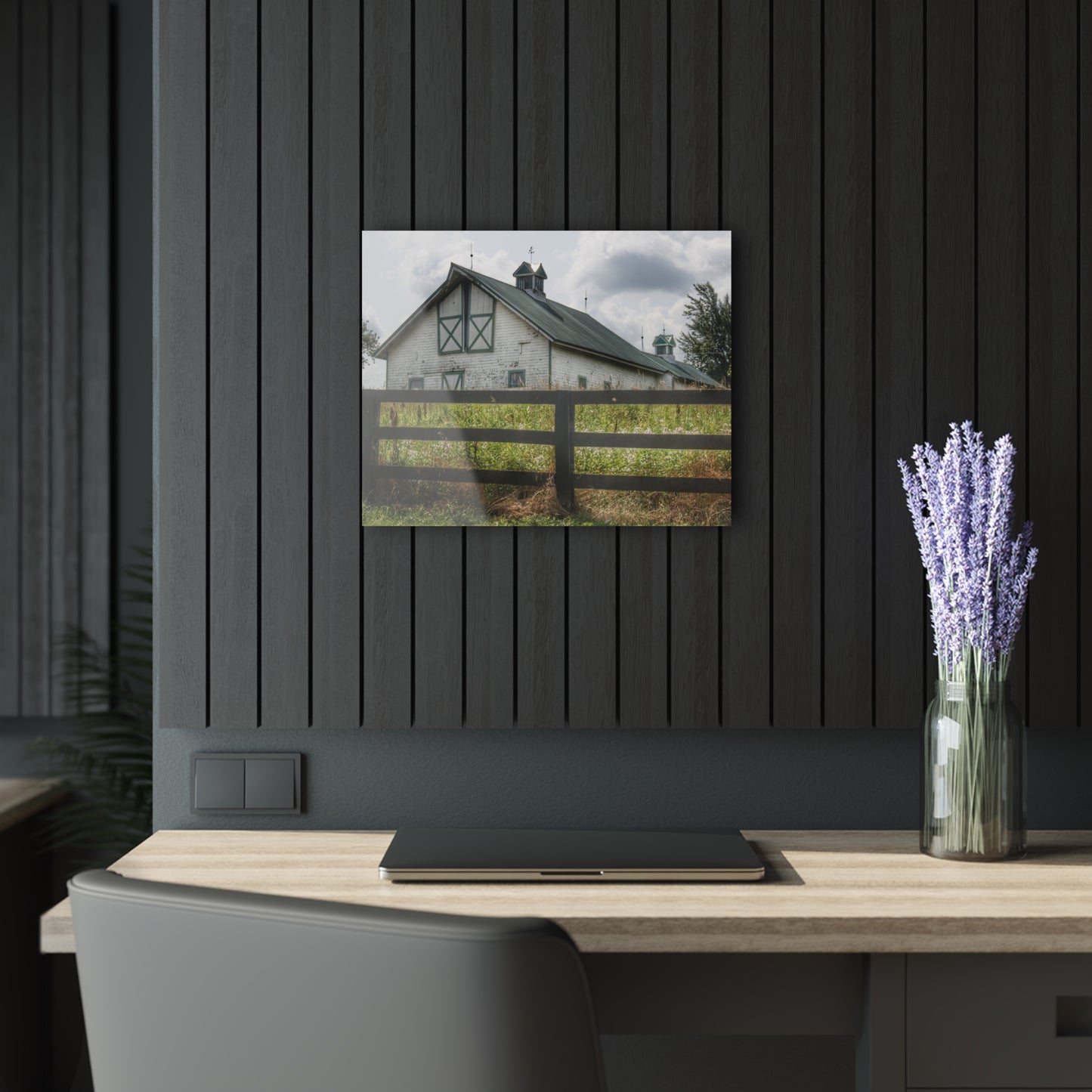 U R There Photography Sutton Road White Rustic Farmhouse Acrylic Wall Print