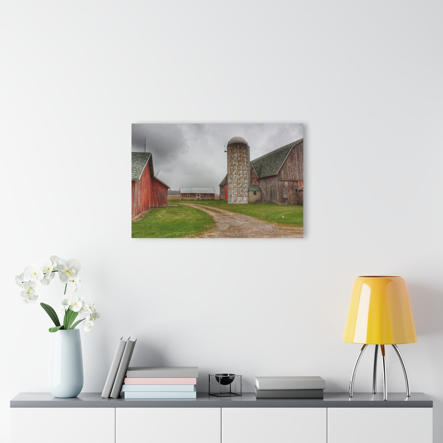 U R There Photography Roedel Roadside Reds II Rustic Farmhouse Acrylic Wall Print