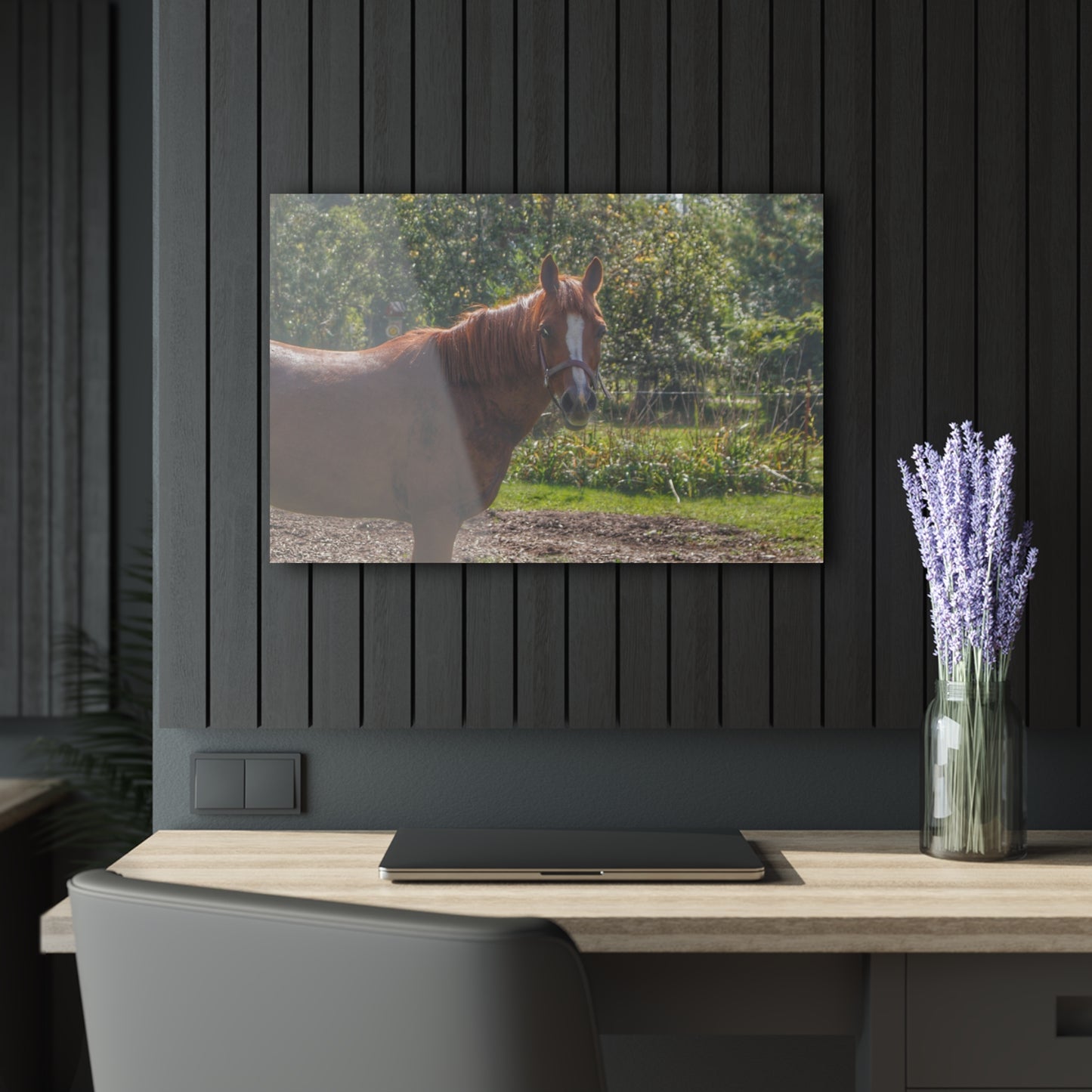 U R There Photography Froede Road Chestnut Brown Rustic Farmhouse Acrylic Wall Print