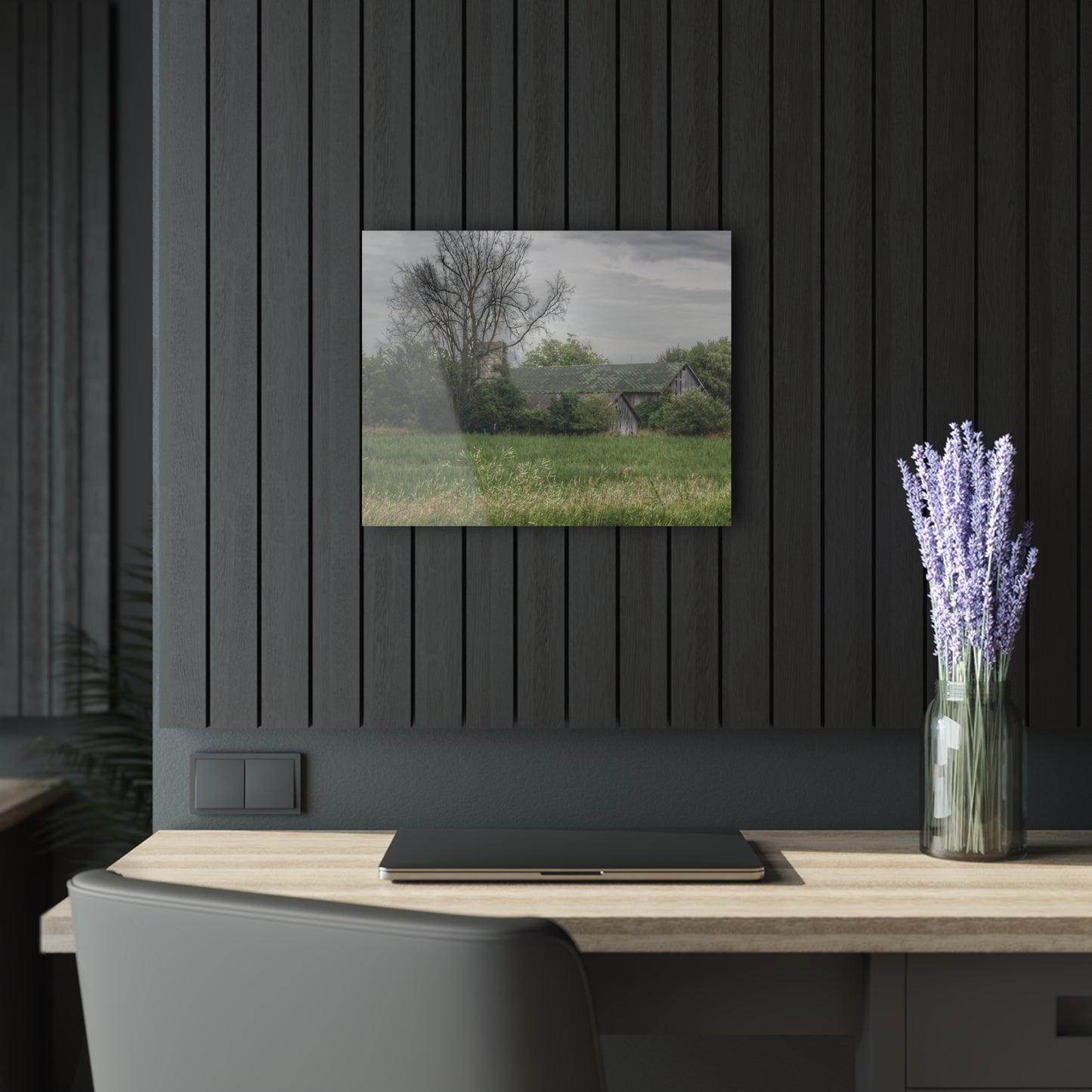 U R There Photography Wilder Road Grey III Rustic Farmhouse Acrylic Wall Print