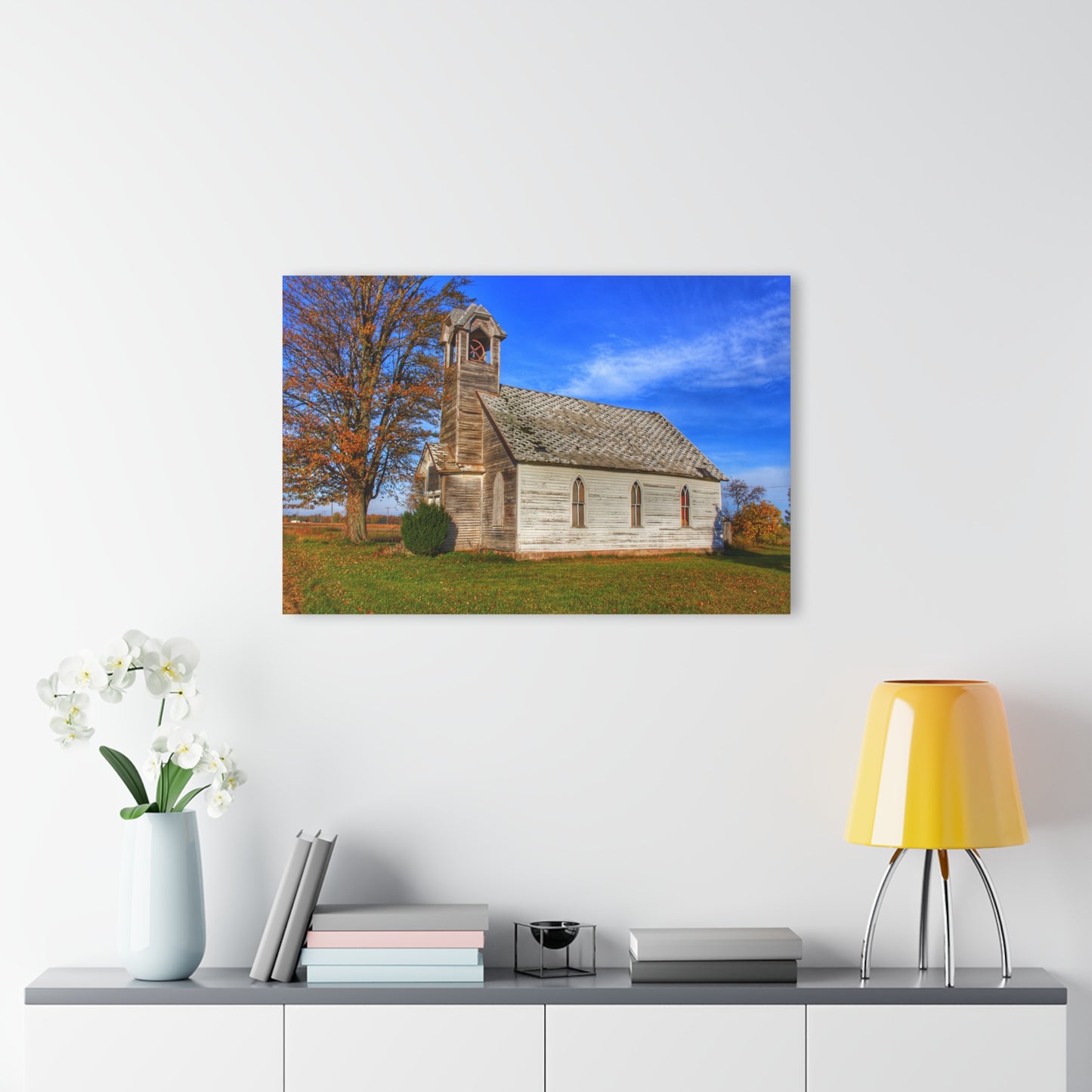 U R There Photography Schoolhouse of Marlette Road I Rustic Farmhouse Acrylic Wall Print