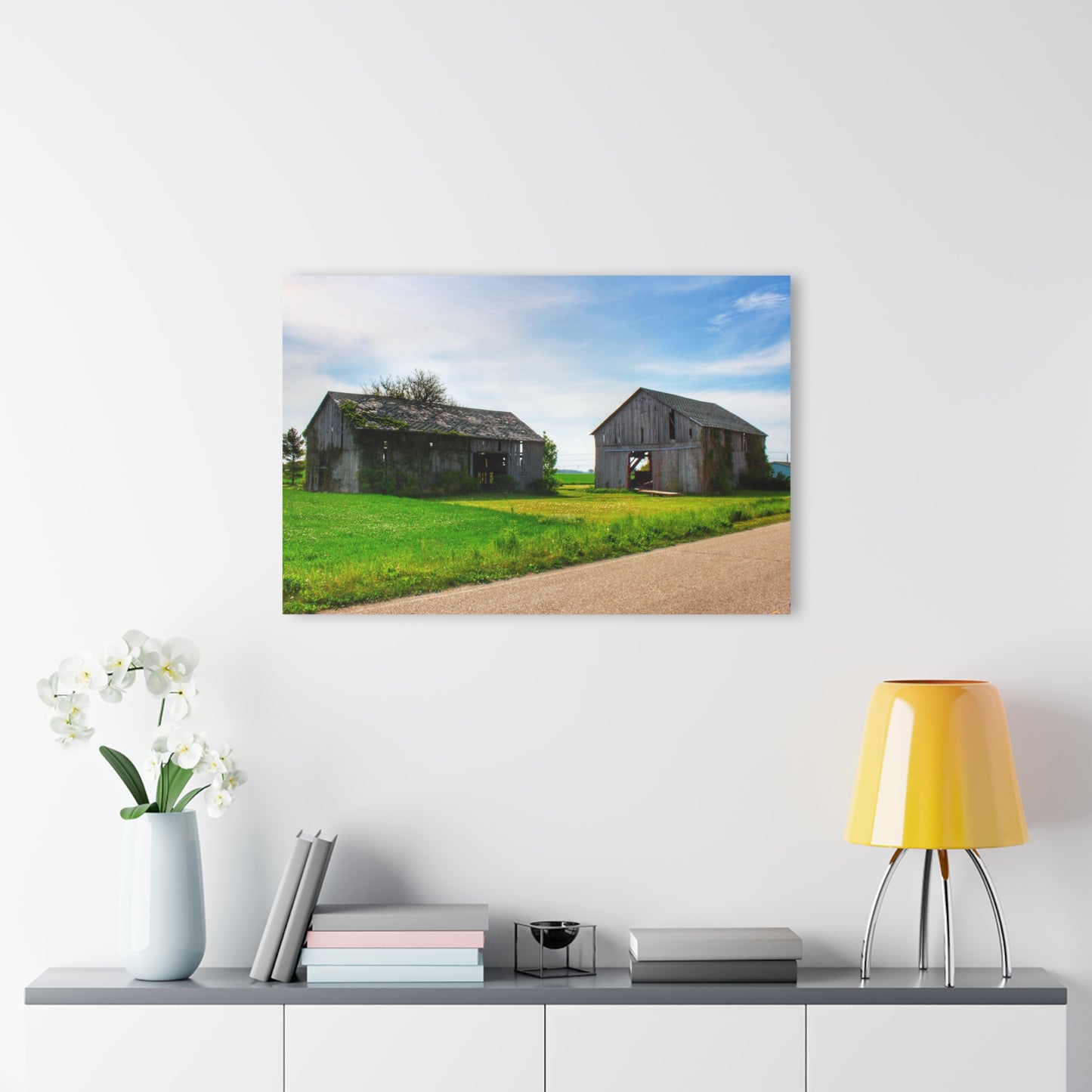 U R There Photography Caro Road Twin Greys I Rustic Farmhouse Acrylic Wall Print