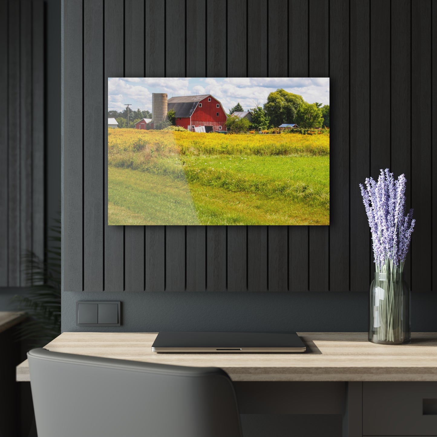 U R There Photography Starr Court Red I Rustic Farmhouse Acrylic Wall Print