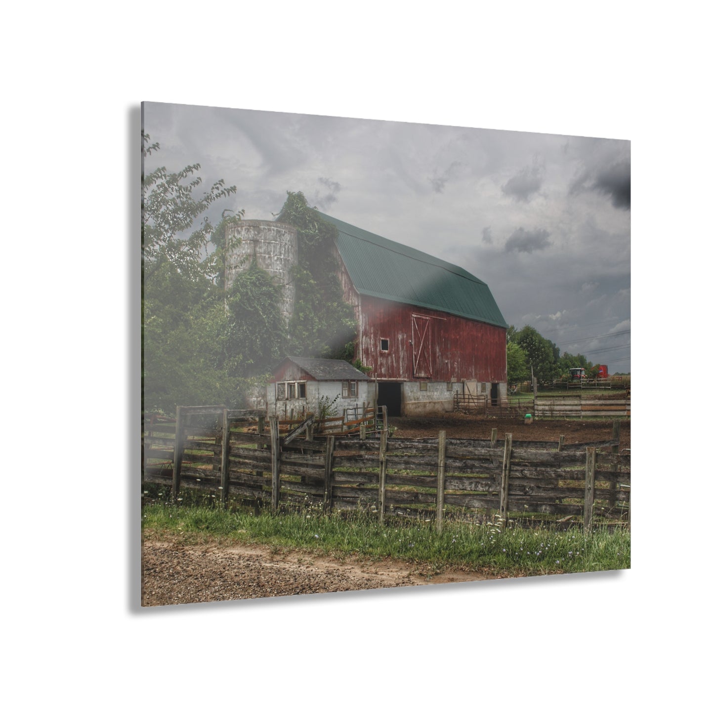 U R There Photography West Hunters Creek Road Red I Rustic Farmhouse Acrylic Wall Print