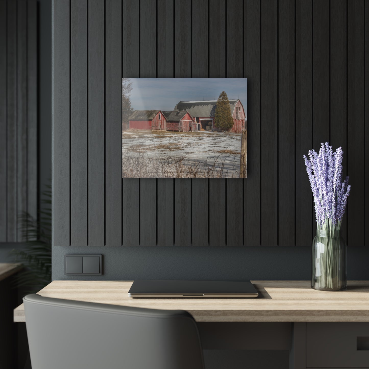 U R There Photography Wilder Road Reds Rustic Farmhouse Acrylic Wall Print