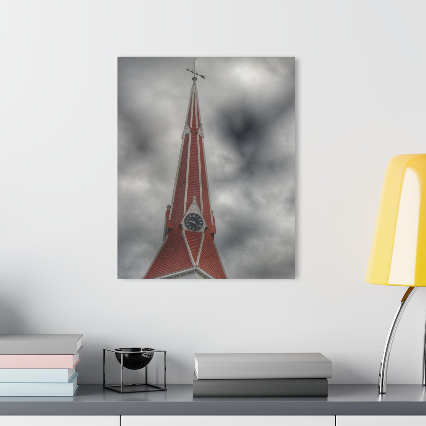 Rustic Farmhouse Wall Print featuring Almont Church Spire