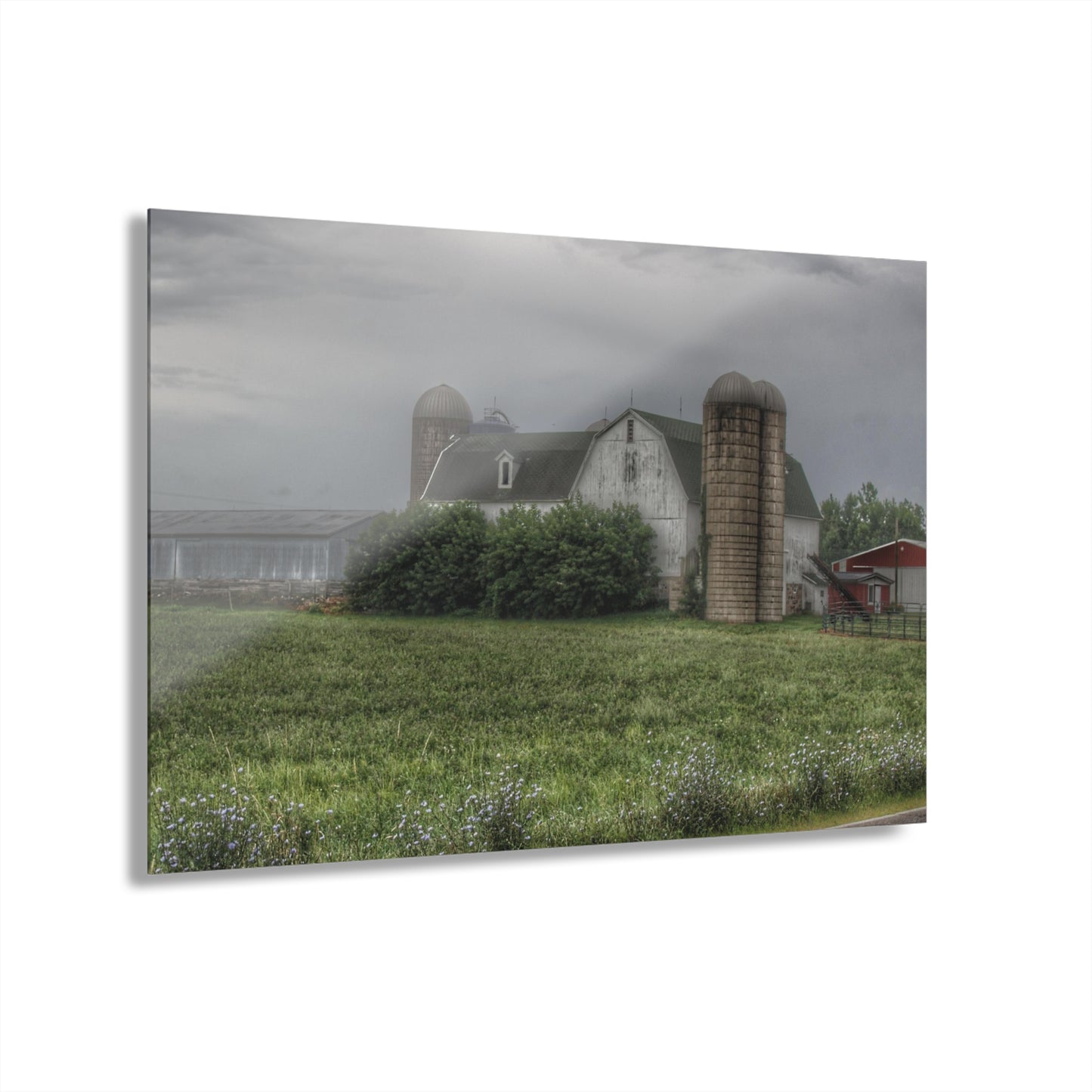 U R There Photography Clark Road White II Rustic Farmhouse Acrylic Wall Print