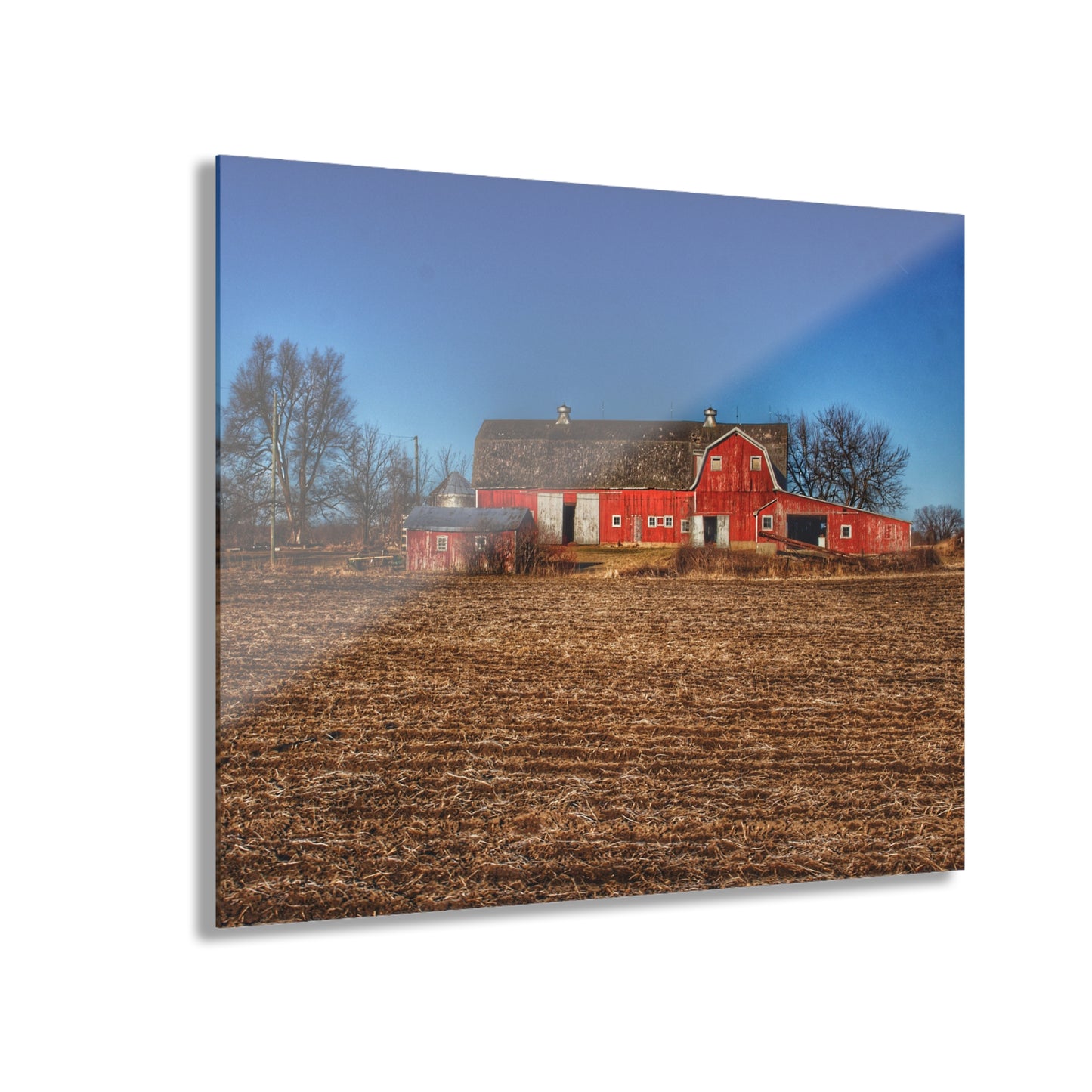 U R There Photography Rochester Road Red II Rustic Farmhouse Acrylic Wall Print