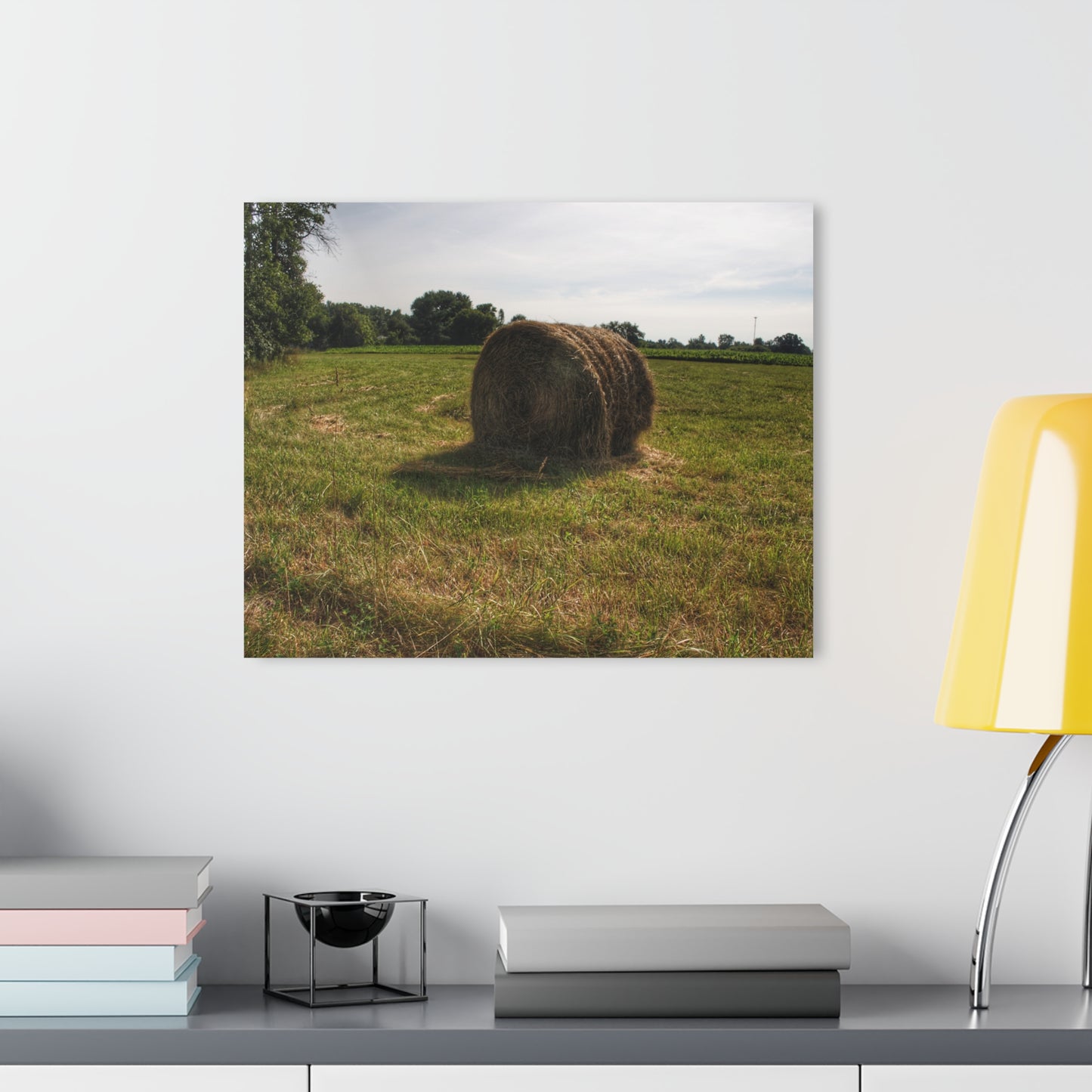 U R There Photography Summer Haybales II Rustic Farmhouse Acrylic Wall Print