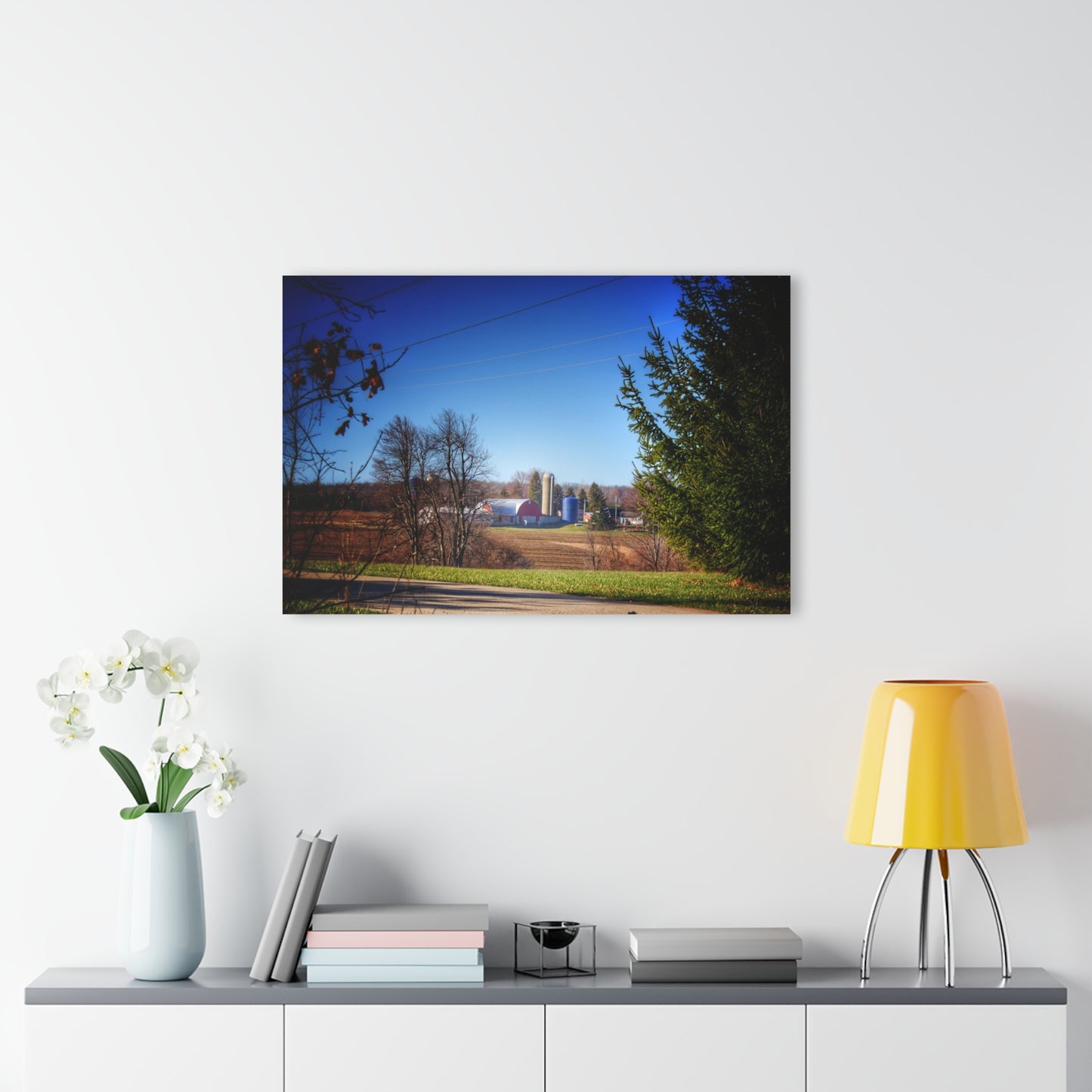 U R There Photography Across the Field on Brocker Road Rustic Farmhouse Acrylic Wall Print