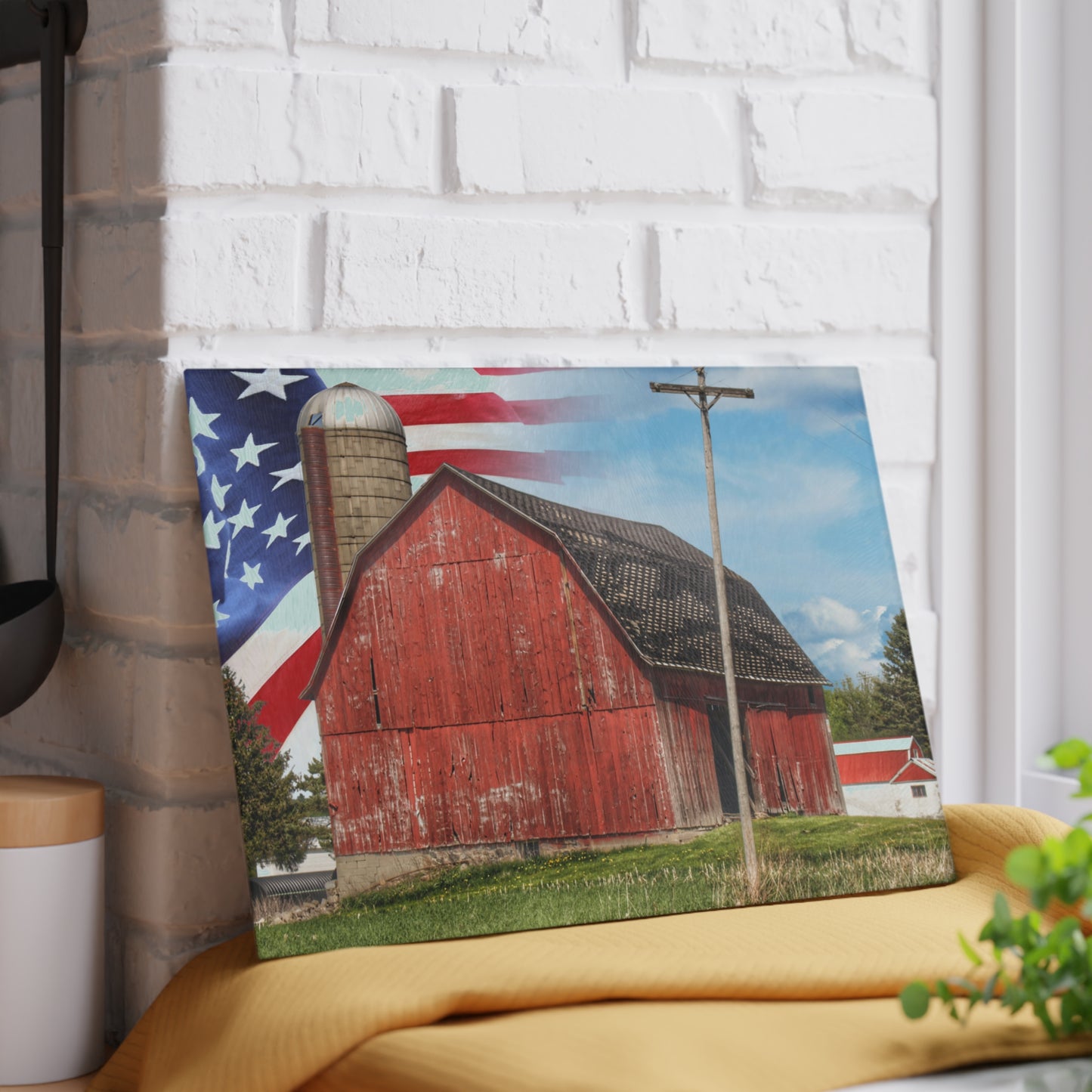 U R There Photography An American Farm I Rustic Farmhouse Tempered-Glass Cutting Board