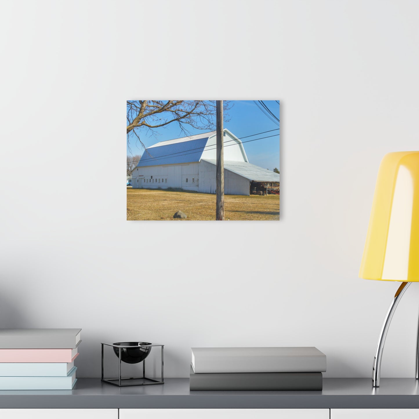 U R There Photography Wolcott White Rustic Farmhouse Acrylic Wall Print