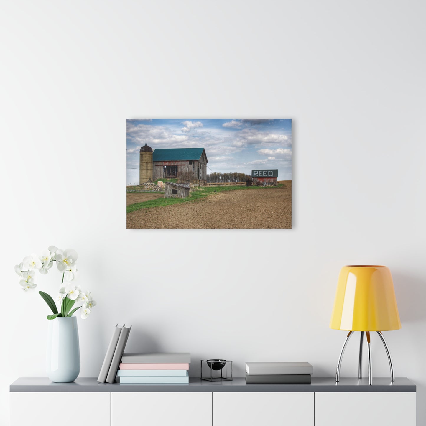 U R There Photography Cedar Creek Road Reds Rustic Farmhouse Acrylic Wall Print