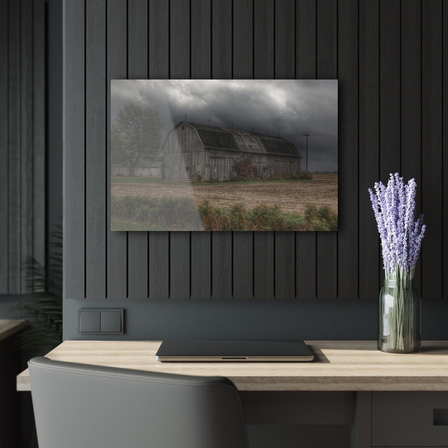 U R There Photography Waterman Road Grey II Rustic Farmhouse Acrylic Wall Print