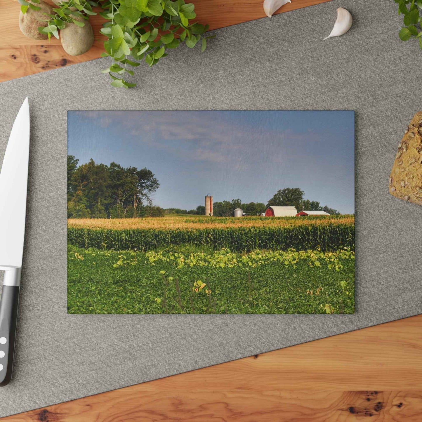 Rustic Farmhouse Cutting Board| Across the Field in Clifford
