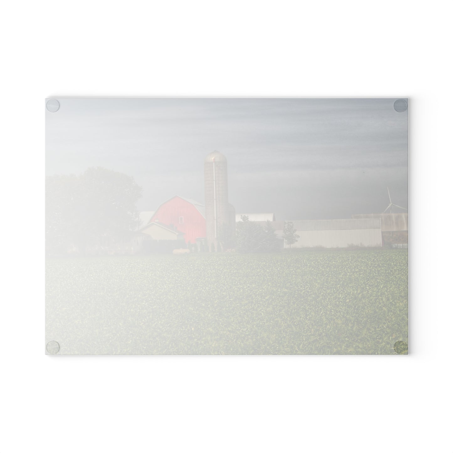 U R There Photography Richardson Road Farm Rustic Farmhouse Tempered-Glass Cutting Board
